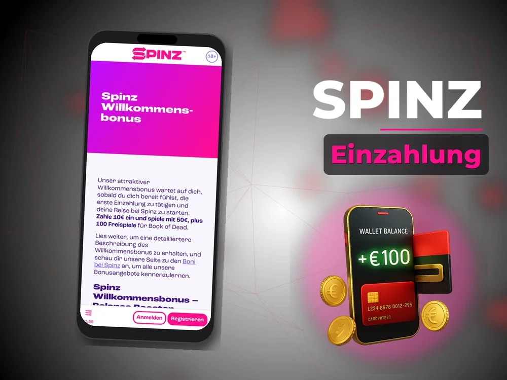 Spinz - Einzahlung